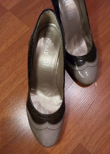 BİNOME VİNTAGE SİYAH VE GRİ Kadın Klasik Topuklu Ayakkabı - Görsel 3