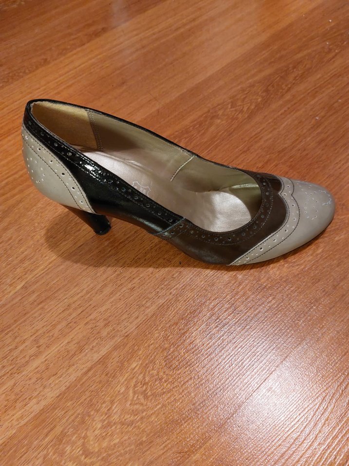 BİNOME VİNTAGE SİYAH VE GRİ Kadın Klasik Topuklu Ayakkabı - Görsel 4