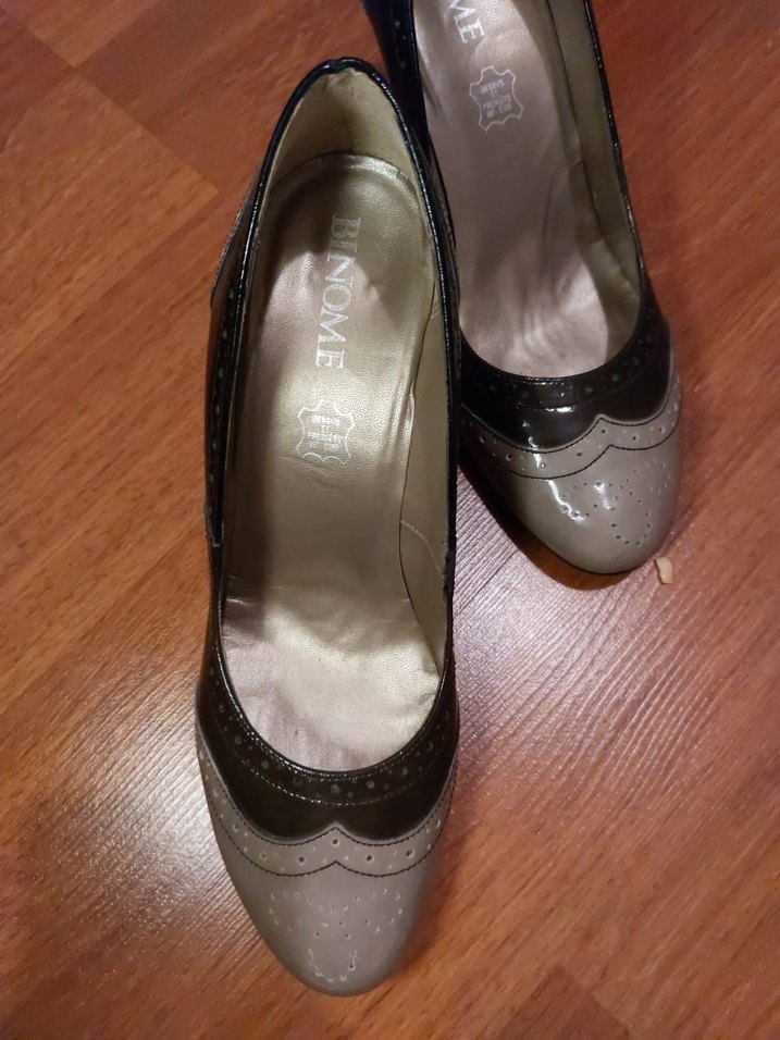 BİNOME VİNTAGE SİYAH VE GRİ Kadın Klasik Topuklu Ayakkabı - Görsel 3