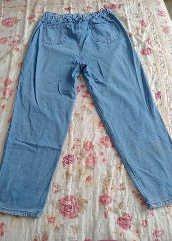 Kadın Mavi Loose Fit Denim Pantolon - Görsel 3