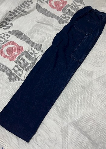 Diğer Lacivert Kadın Denim Midi Boy Rahat Kesim Jean