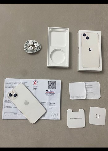 Beyaz iPhone 13 Kutulu ve Faturalı