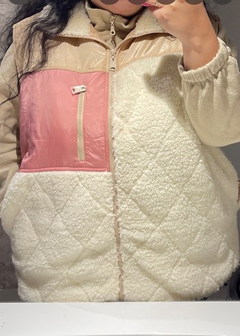 Kahverengi Peluş Detaylı Salaş Yelek - Görsel 7