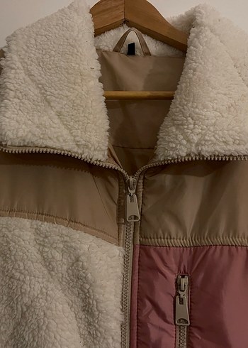 Kahverengi Peluş Detaylı Salaş Yelek - Görsel 3