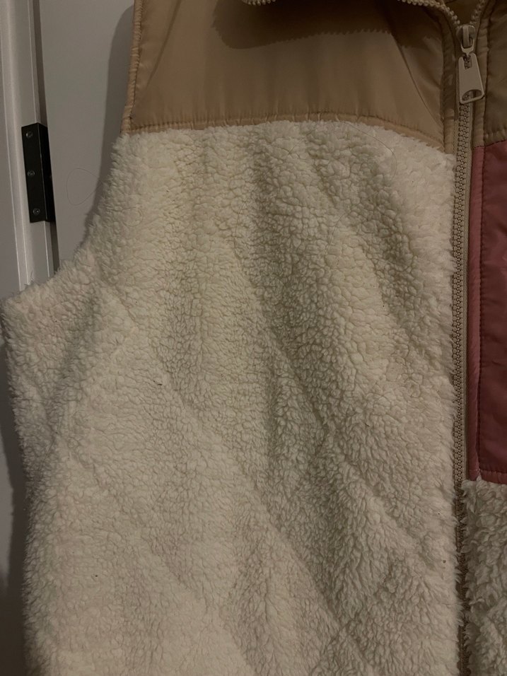 Kahverengi Peluş Detaylı Salaş Yelek - Görsel 5