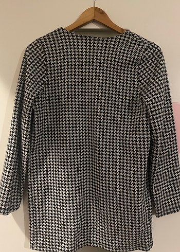 Düğmesiz Uzun Kollu Gri Midi Kadın ceket - Görsel 5