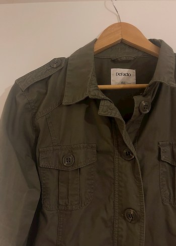 Kemerli Midi Haki Kadın Ceket - Görsel 6