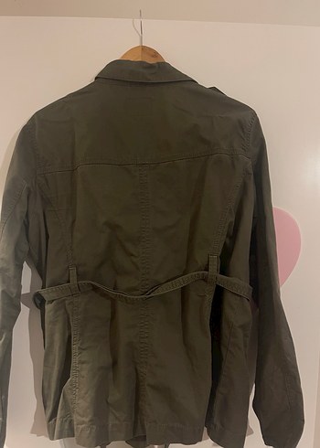 Kemerli Midi Haki Kadın Ceket - Görsel 7