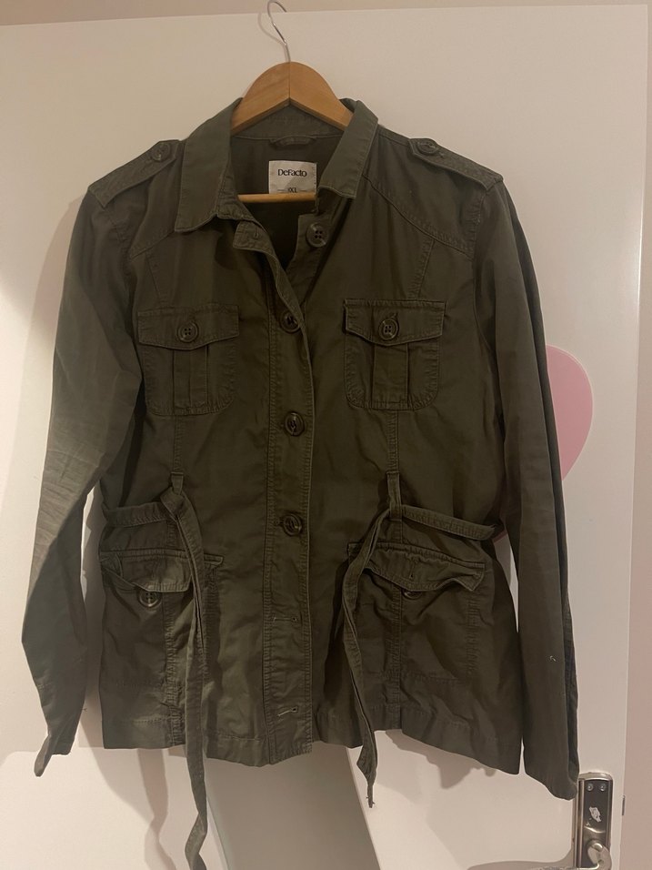 Kemerli Midi Haki Kadın Ceket - Görsel 2