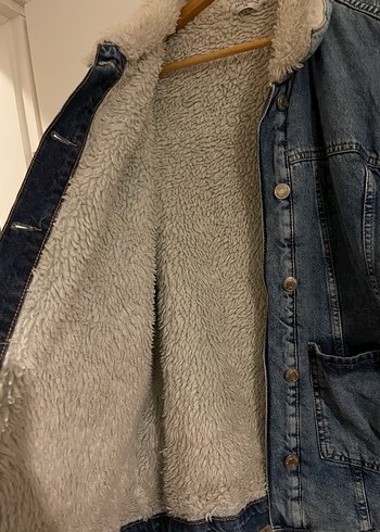 Kadın Mavi Düğmeli Kot Ceket - Görsel 3