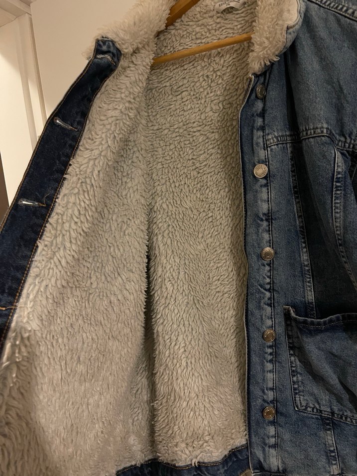 Kadın Mavi Düğmeli Kot Ceket - Görsel 3