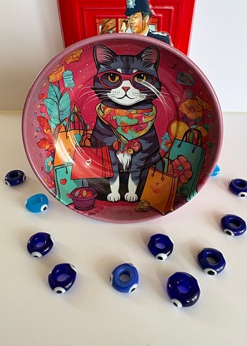 Kedi Temalı mini çukur tabak - Görsel 2