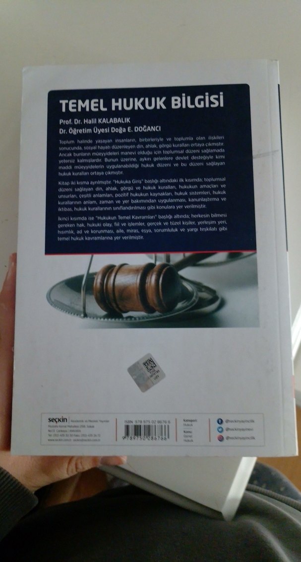 Temel Hukuk Bilgisi - 13. Baskı - Görsel 2