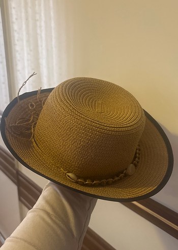 Boncuk Detaylı Bej Bohem Kadın Şapka - Görsel 5