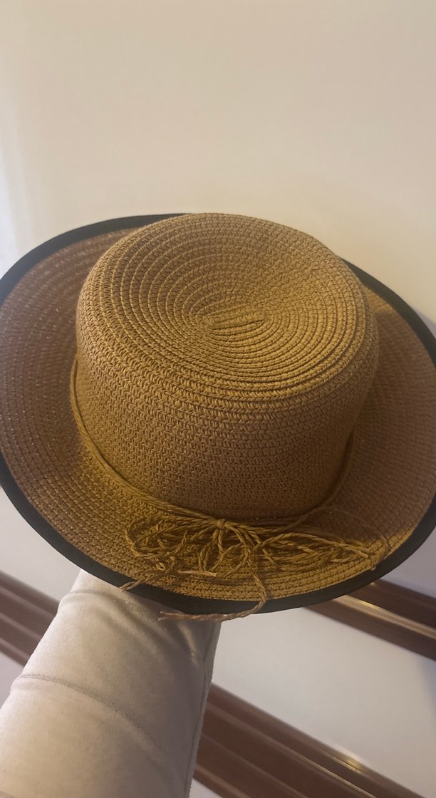 Boncuk Detaylı Bej Bohem Kadın Şapka - Görsel 2