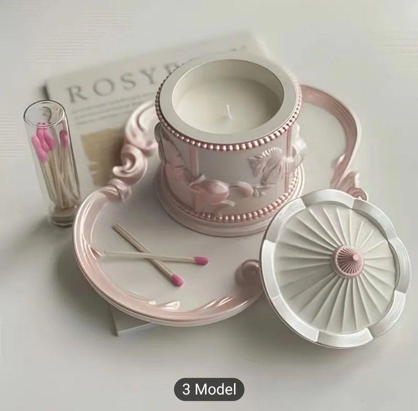 Dekoratif atlı karınca mumluk seti - Görsel 3