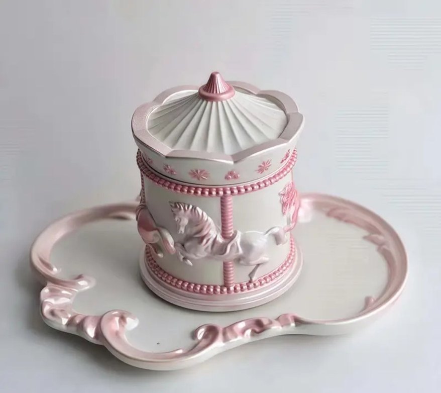 Dekoratif atlı karınca mumluk seti - Görsel 2