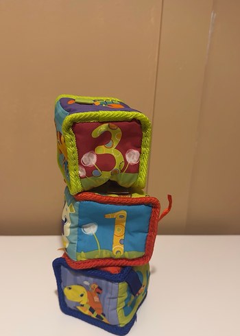 Renkli Eğitici Yumuşak Küpler Oyuncak ( hışırtılı ) - Görsel 4