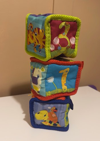 Renkli Eğitici Yumuşak Küpler Oyuncak ( hışırtılı ) - Görsel 3