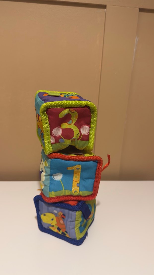 Renkli Eğitici Yumuşak Küpler Oyuncak ( hışırtılı ) - Görsel 4