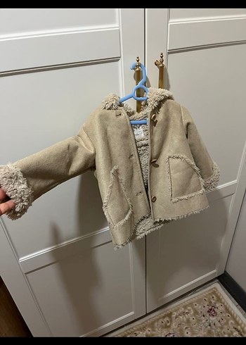 Kız Çocuk Bej Süet Kürklü Ceket zara - Görsel 2