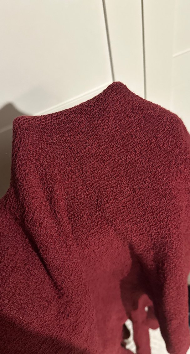 Bordo Uzun Kollu Hamile Abiye Elbise - Görsel 4