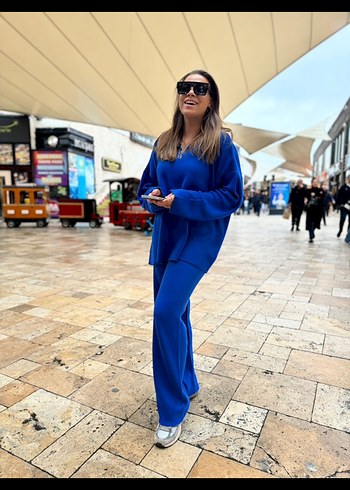 Mavi Kadın Salaş Uzun Takım - Görsel 2