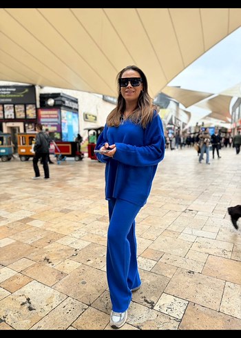 Mavi Kadın Salaş Uzun Takım - Görsel 4