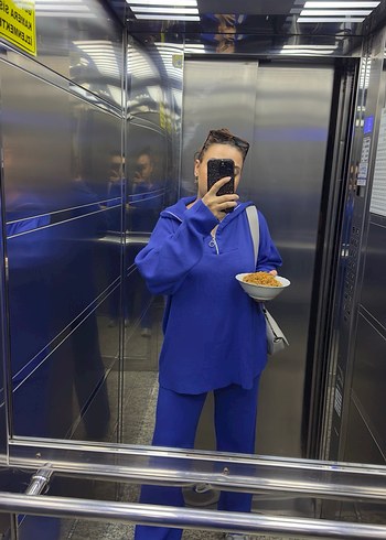 Mavi Kadın Salaş Uzun Takım - Görsel 8