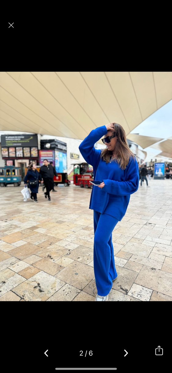 Mavi Kadın Salaş Uzun Takım - Görsel 5