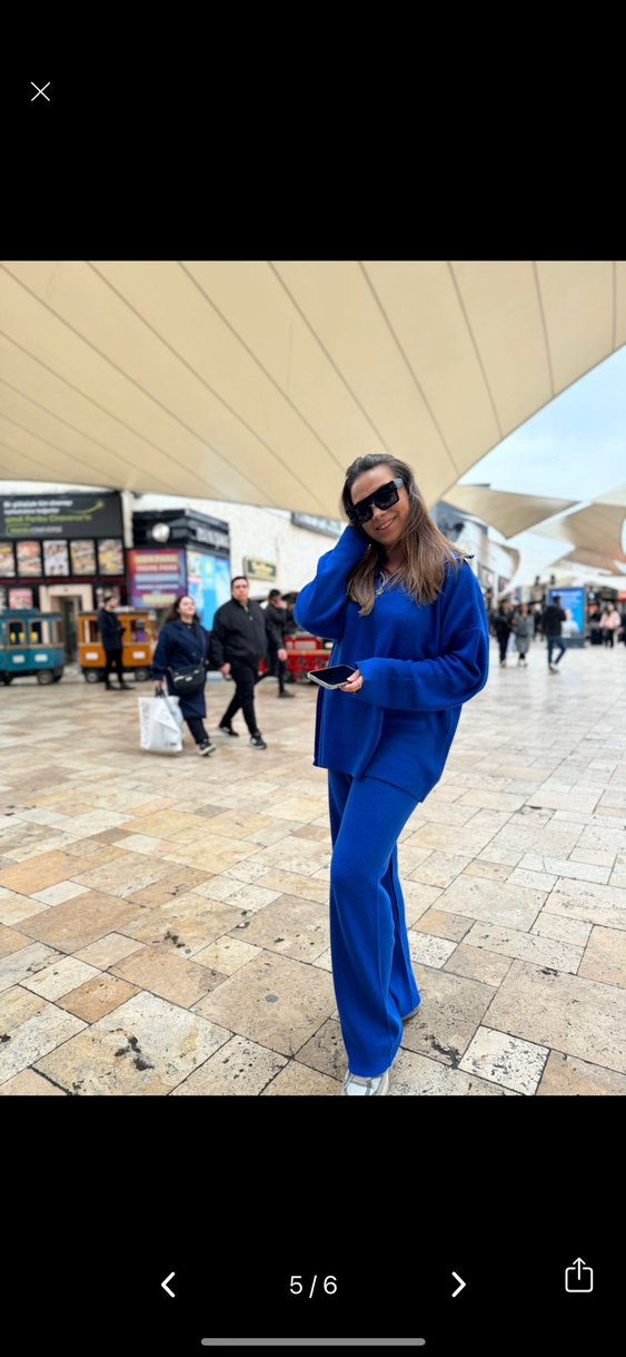 Mavi Kadın Salaş Uzun Takım - Görsel 3