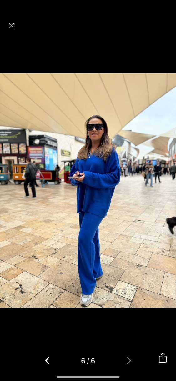 Mavi Kadın Salaş Uzun Takım - Görsel 4