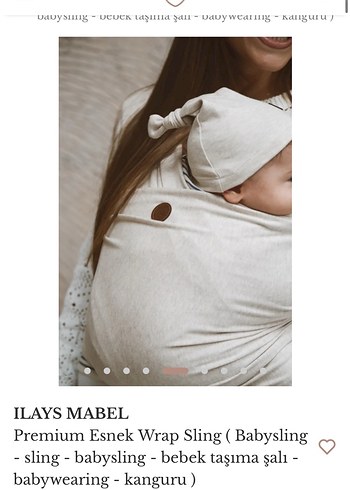 ILAYS MABEL Premium Esnek Beyaz Bebek Taşıma Şalı - Görsel 2