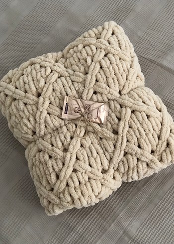 Bej Örgü Çocuk Battaniyesi - Görsel 2