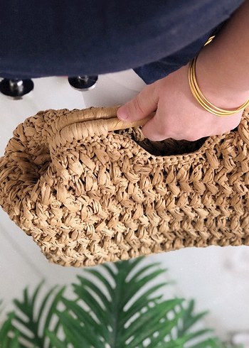 Bej Örgü Kadın Çanta - Görsel 2