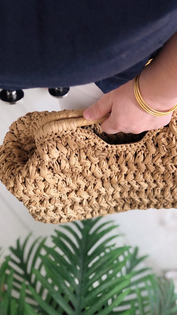 Bej Örgü Kadın Çanta - Görsel 2