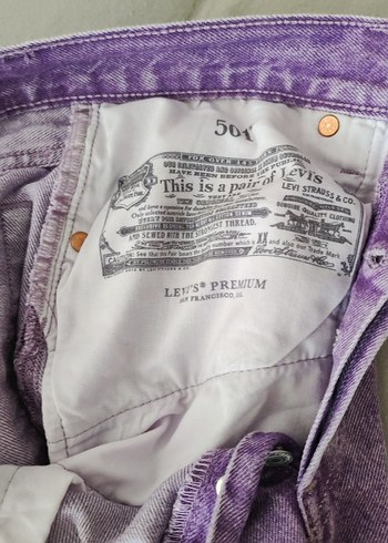 26 Beden mor Renk Düğmeli Mor Kadın Denim Jean