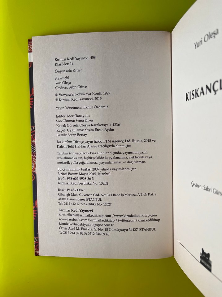 Kıskançlık - Yuri Oleşa - Görsel 2