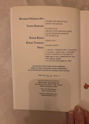 Dağın Ay'la Buluştuğu Yer - Grace Lin - Görsel 2