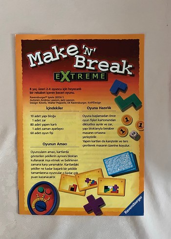 Make 'N' Break EXTREME Çok Renkli Masa Oyunu - Görsel 5