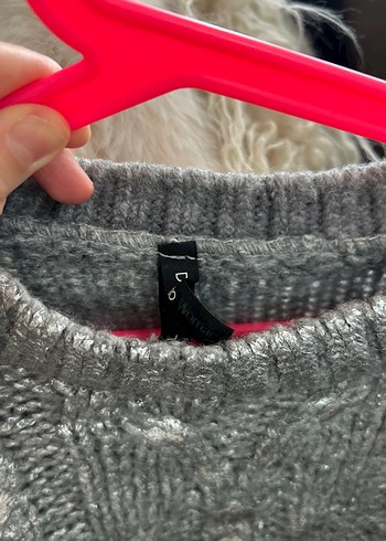 Bohem  parlak Gri Örgü Kadın Kazak - Görsel 8