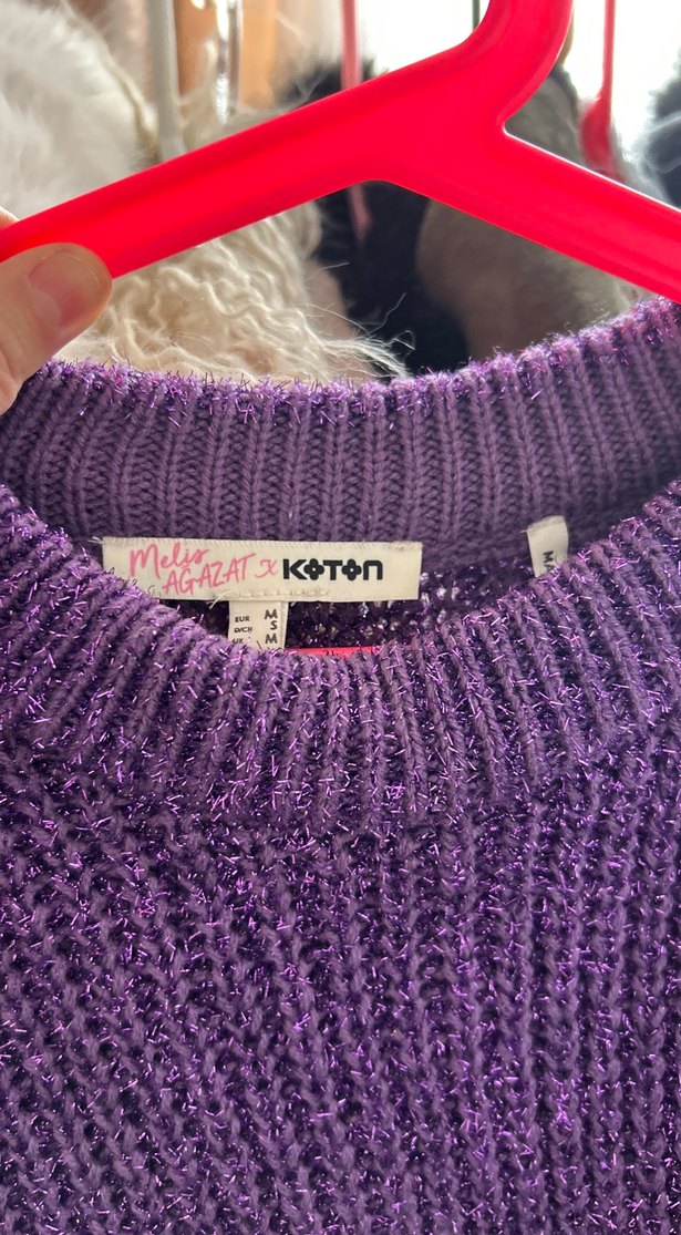 Mor simli Kadın Kazak - Görsel 2