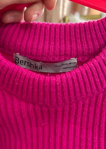 Pembe  bershka Örgü Kadın Kazak - Görsel 7