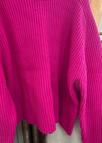 Pembe  bershka Örgü Kadın Kazak - Görsel 6