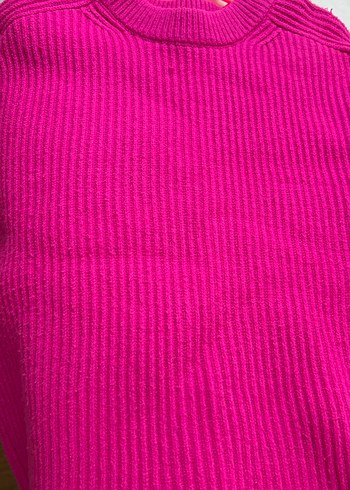 Pembe  bershka Örgü Kadın Kazak - Görsel 2