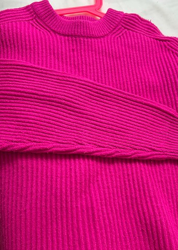 Pembe  bershka Örgü Kadın Kazak - Görsel 3