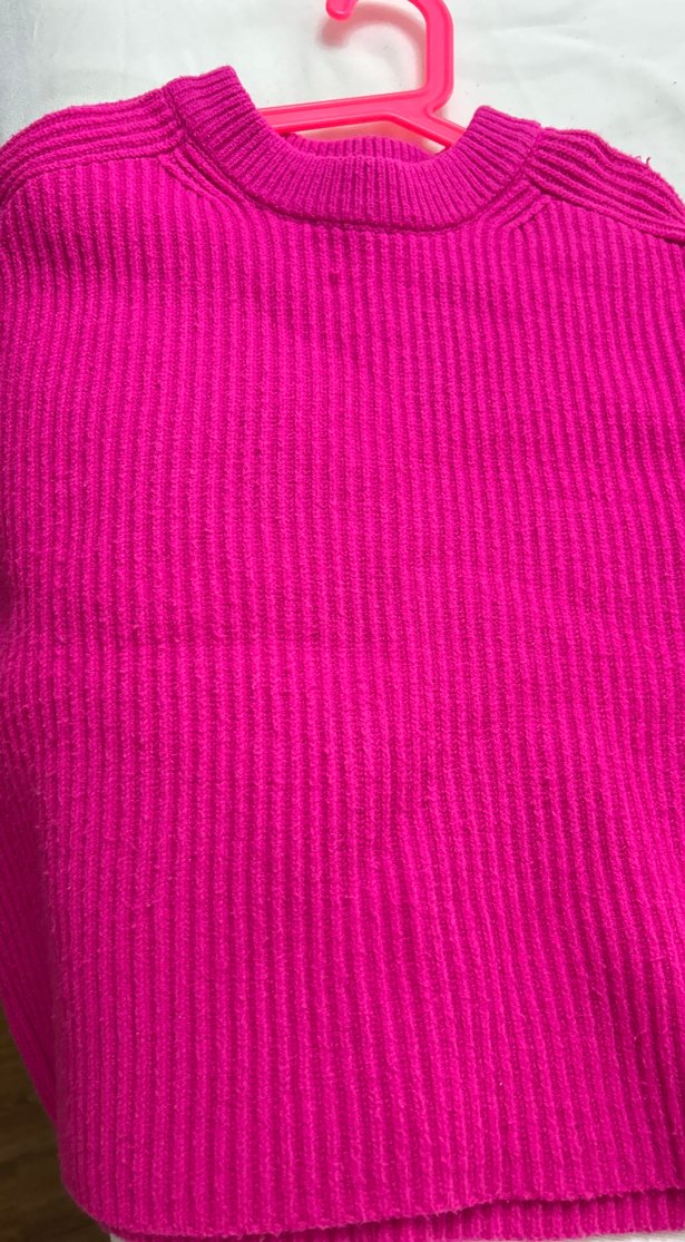 Pembe  bershka Örgü Kadın Kazak - Görsel 2