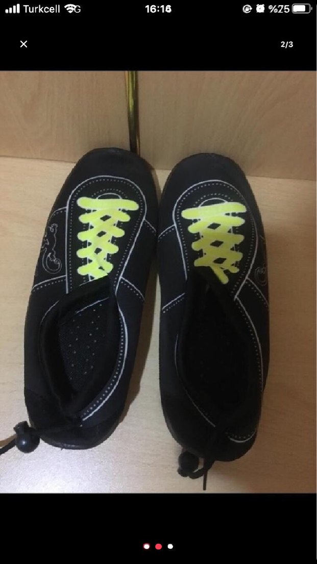 Erkek Siyah Spor Su Ayakkabıs 37 numara - Görsel 2