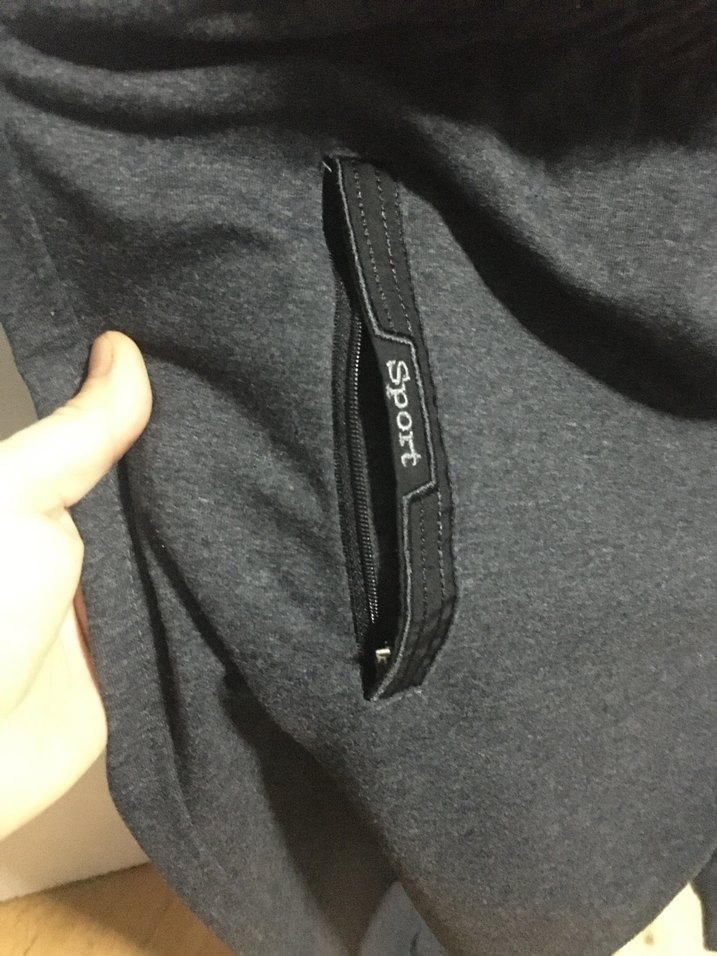 Erkek Siyah Fermuarlı Rahat Eşofman Altı - Görsel 3