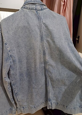 m Beden Colins Düğmeli Mavi Kadın Denim Ceket